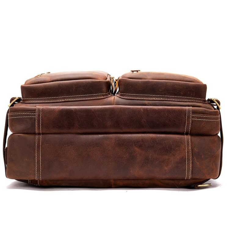 Crazy Horse Leather Laptop bag / Briefcase with backpack combo - Image 3
