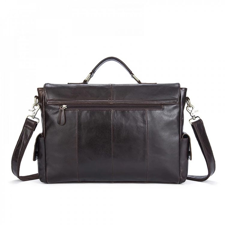 14" Premium soft full grain leather briefcase and shoulder bag - Image 3