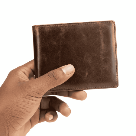 Genuine Leather Wallet 7313 Brown