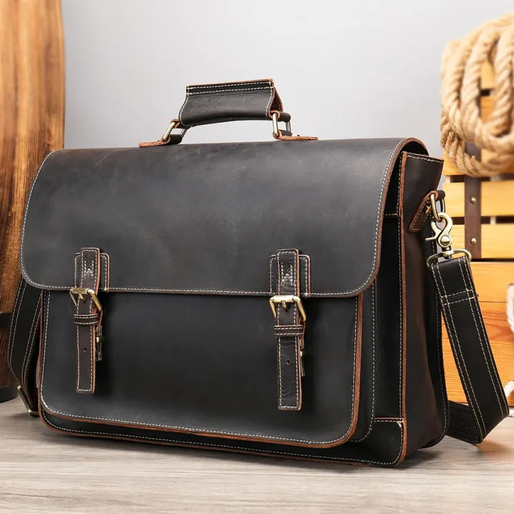 crazy horse leather briefcase 5041 (1)