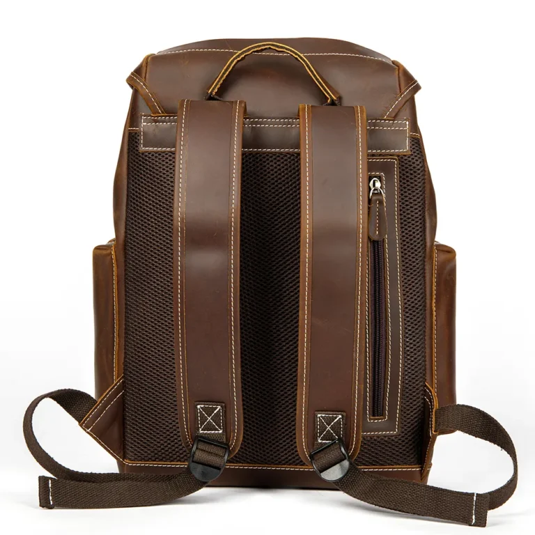 14 inch full grain leather laptop backback (3)
