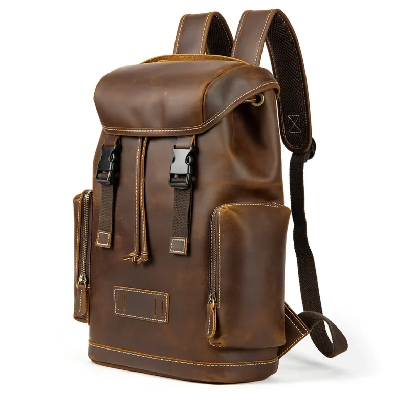 14 inch full grain leather laptop backback (4)