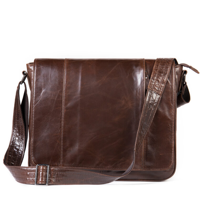 Leather Crossbody Bag 14 inch laptop Shoulder Leather Bag (1)