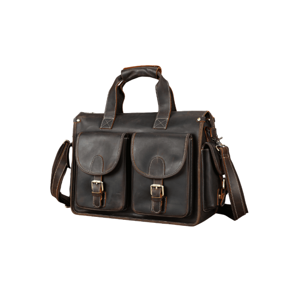 Vintage Genuine Leather Briefcase – Multi-Pocket 14-Inch Laptop Messenger Bag Vintage Genuine Leather Briefcase – Multi-Pocket 14-Inch Laptop Messenger Bag